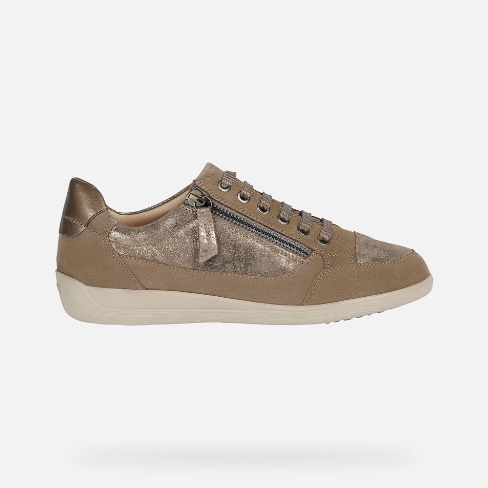 Geox Sneakers Dark Beige Myria - Geox Womens Shoes - AXYUQR453